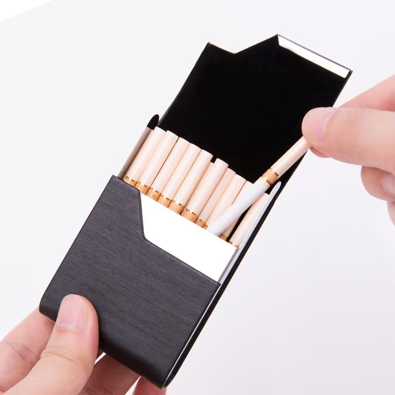Leather Card Wallet - 7 Bölmeli Paslanmaz Çelik Sigara Kutusu,