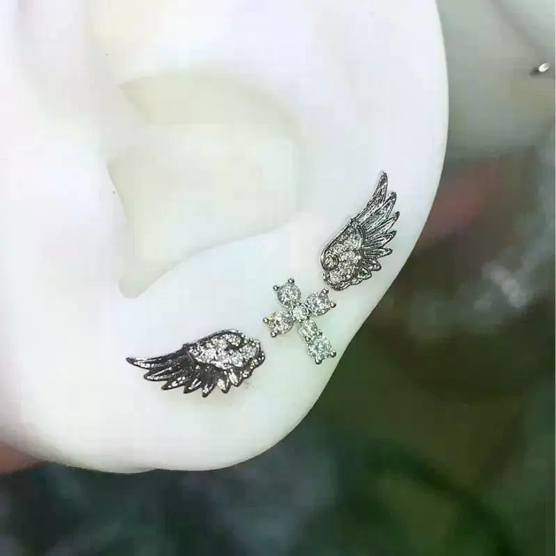 Luxury Lifestyle Jewelry - Melek Kanatları Çapraz Küpeler Lüks Vintage